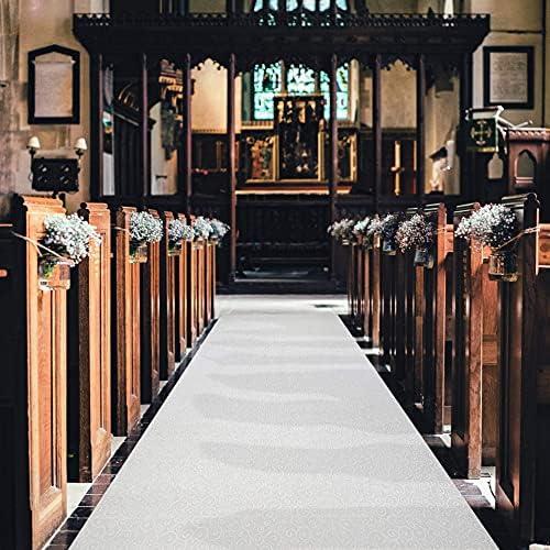 JA Homes White Wedding Aisle Runner - Durable Nylon Double-Sided Tape Adjustable Hitch