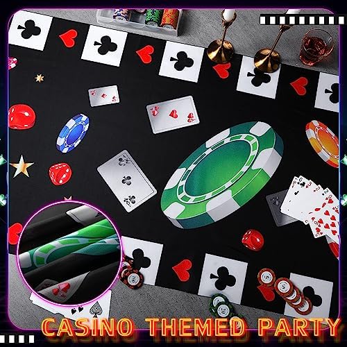 Thyle Casino Red and Black Carpet Runner Rug for Party Aisle