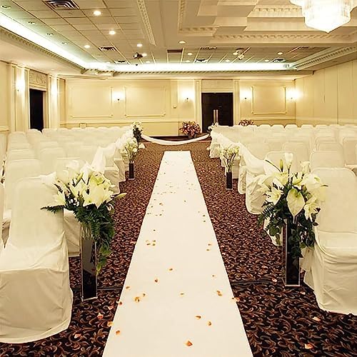 White Aisle Runner for Weddings 10m 20m Carpet