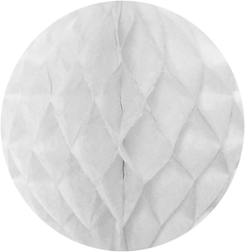 Wrapables 6 Inch Tissue Honeycomb Balls Set of 5 White
