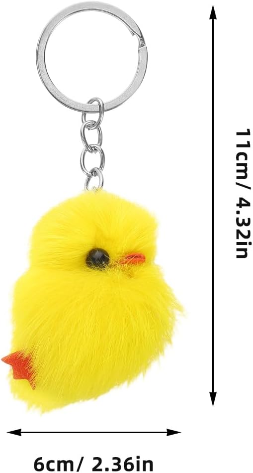 LUOZZY 16 Pcs Mini Yellow Chick Plush Keychain