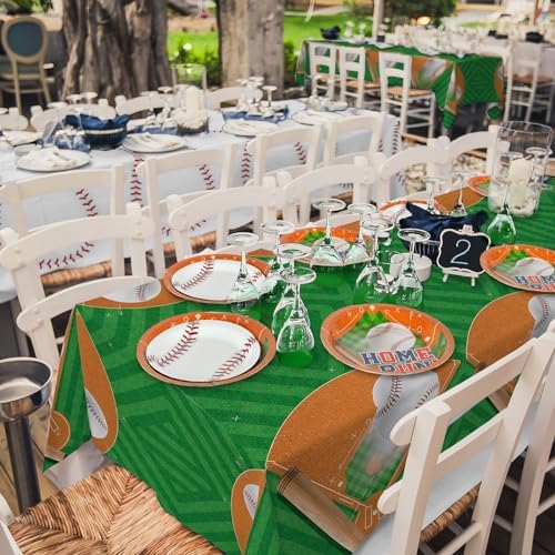 Gatherfun Baseball Party Tablecloths 2-Pack