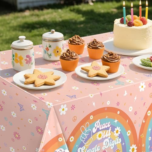 10th Birthday Tablecloths 3-Pack Peace Out Single Digits Decor