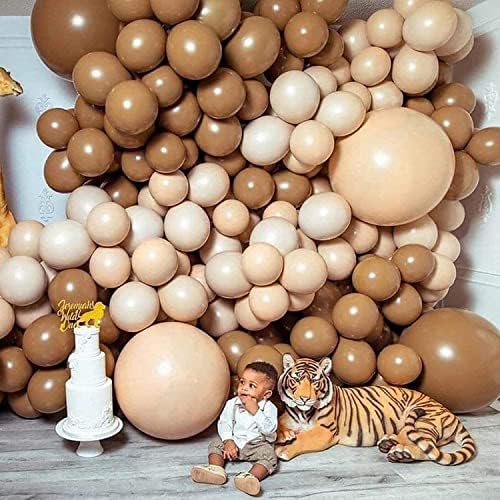 KALOR 22 Inch Beige 4D Giant Foil Balloons 10 Pcs