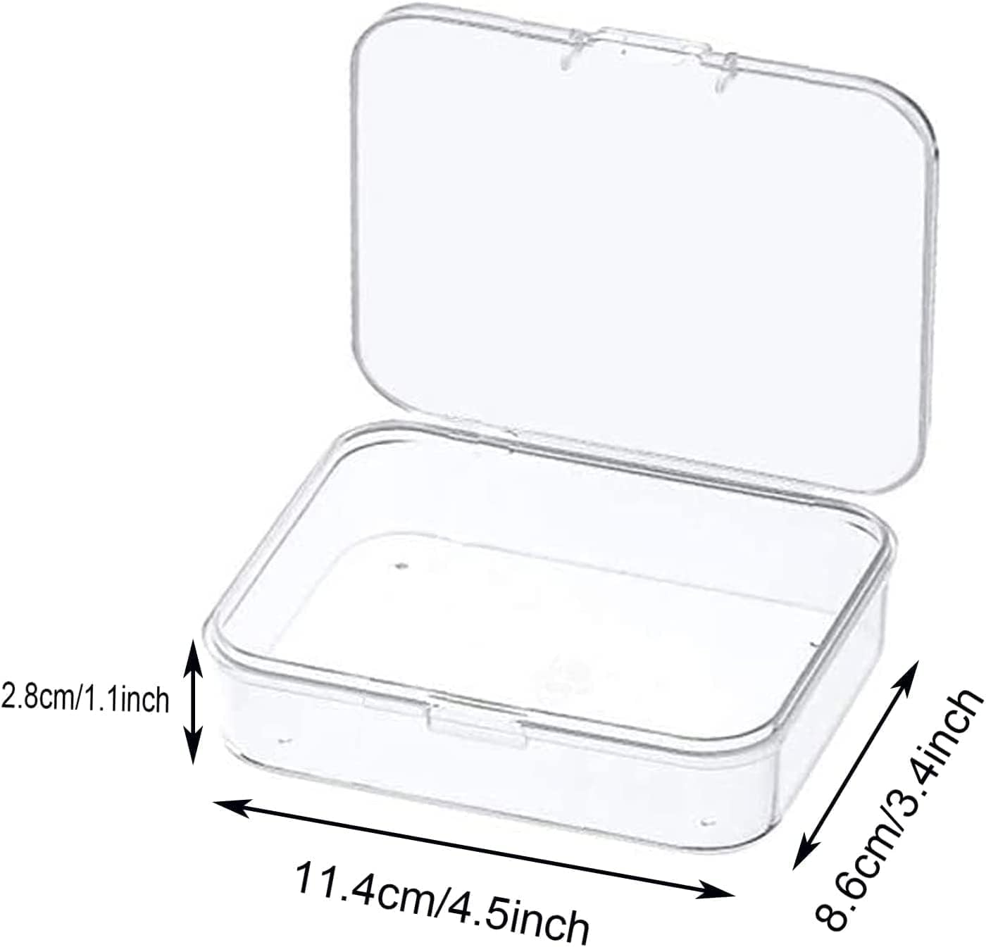 12 Pcs Mini Clear Plastic Storage Containers with Lids