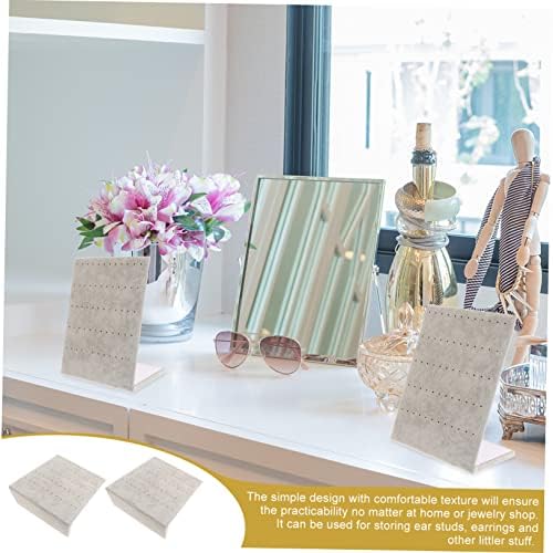 KESYOO 2pcs Vertical Earring Stand Flannelette Jewelry Display Holder for Earrings and Accessories