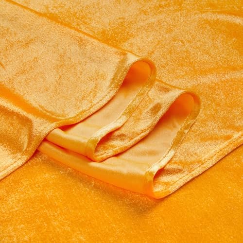 QueenDream Gold Velvet Rug Runner 25ft x 15ft Wedding Aisle Runner