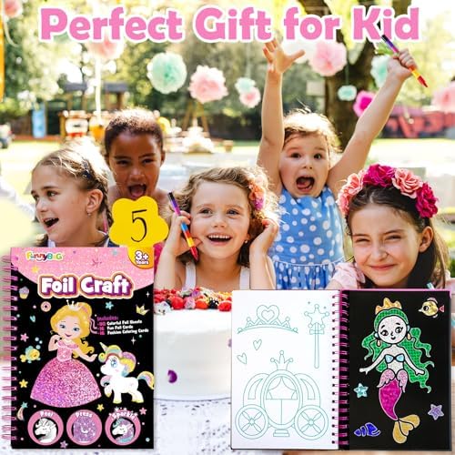 FUNNYBG Foil Art Craft Kit for Kids - Princess Design