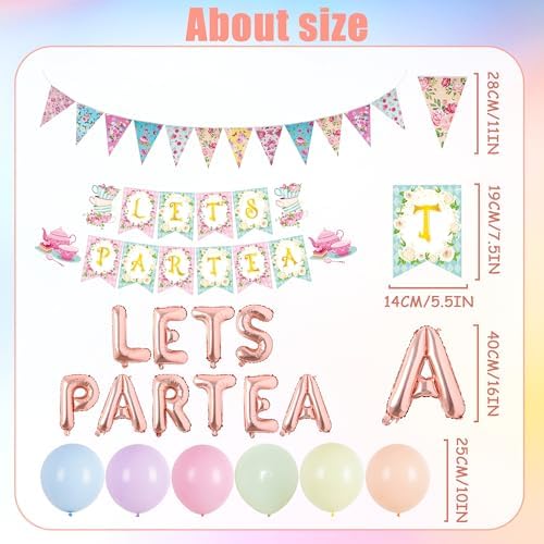Floral Wonderland Tea Party Decor Set