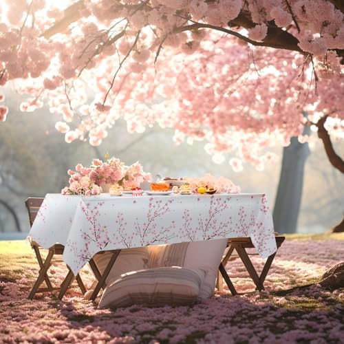 Ganeen 3 Pcs Cherry Blossom Table Covers for Parties and Decorations