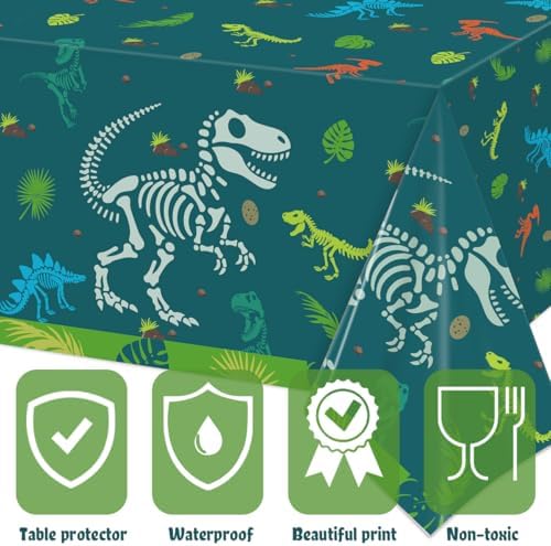 Haimimall Dinosaur Birthday Tablecloth Set of 3