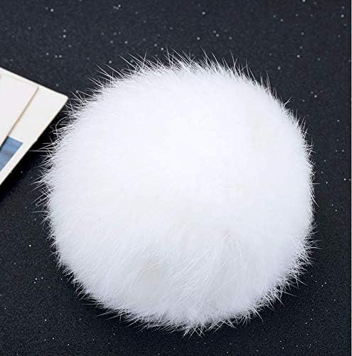 Chris W 12pcs White Artificial Rabbit Fur Pom Poms Ball