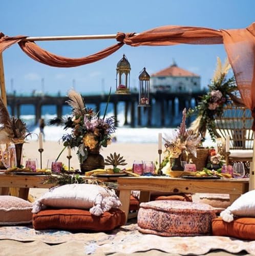 50ft Terracotta Orange Rust Cheesecloth Table Runner