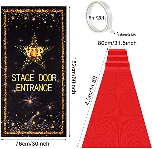 Timtin Red Carpet Runner 26 x 15 ft Not Slip Aisle Decor