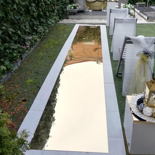 Double Sided Gold Silver Mirror Carpet Aisle Runner for Weddings and Events