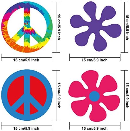 60s Hippie Foil Swirl Decorations 30 Count