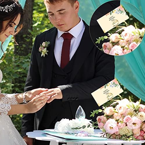 40Pcs Gold Floral Card Holder Picks for Wedding and Party