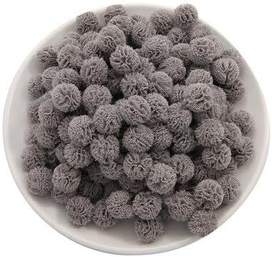15mm Gray Pom Pom Balls 60pcs Craft Supplies