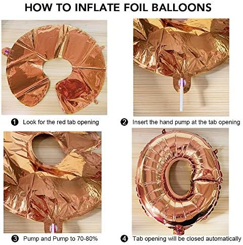 LaVenty Set of 12 Rose Gold Balloons for Bachelorette Party Decor