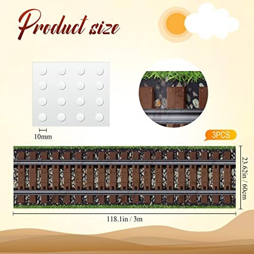 TaoBary 24 Inch x 10 Ft Western Plastic Railroad Track Aisle Runner