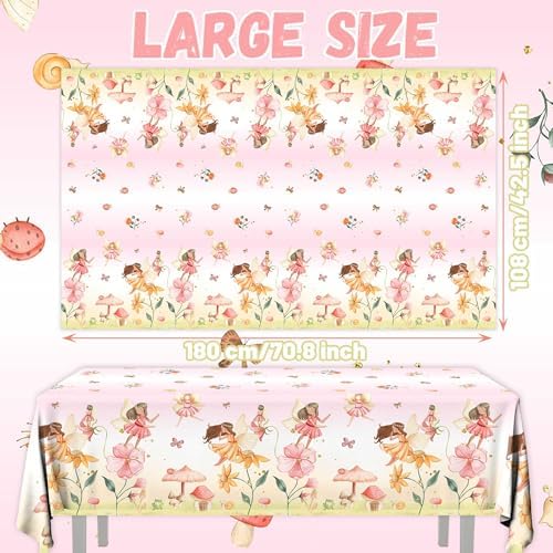3pcs Fairy Party Tablecloth Decorations for Enchanted Wonderland