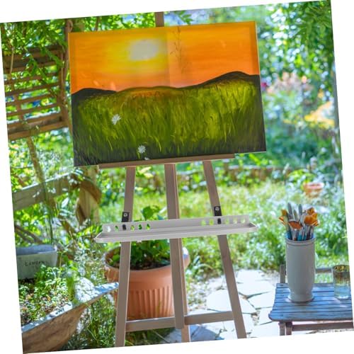 Easel with Hand Crank Tray for Painting Students