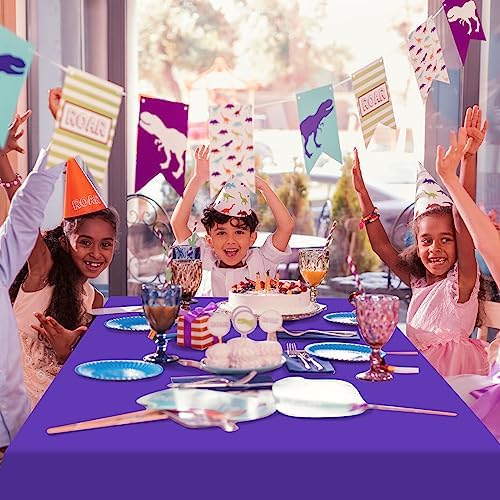 6 Pack Mermaid Tablecloths Blue Purple Princess Decor for Parties