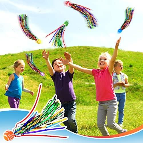 Aoriher 45 Pcs Bouncy Balls with Streamers Party Favors