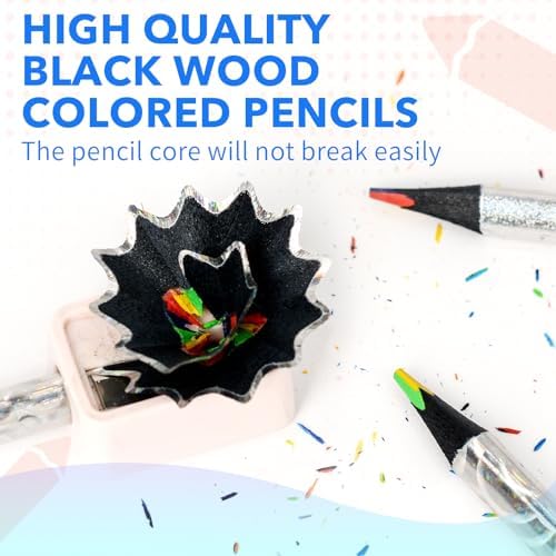 ThEast 30 Rainbow Colored Pencils for Kids and Adults