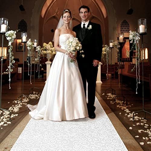 White Wedding Aisle Runner 3x100 Feet with Pull String