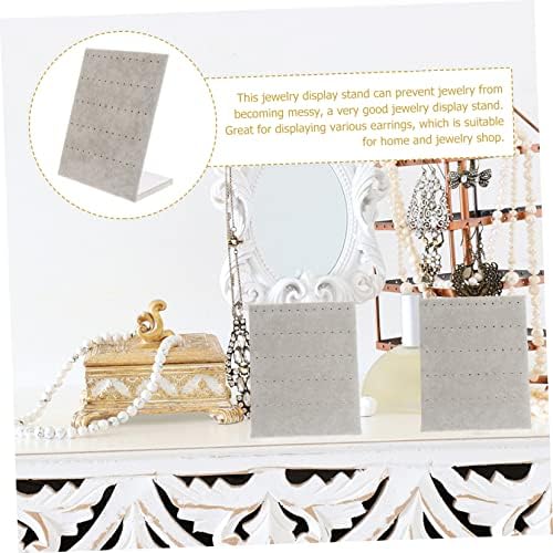 BESPORTBLE 2pcs Jewelry Display Stand Earring Organizers Velvet Suede