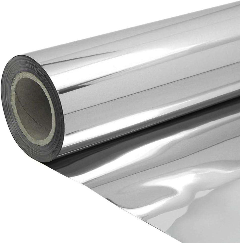 ANMINY 33x328ft Double Sided Reflective Aisle Runner Rug Silver