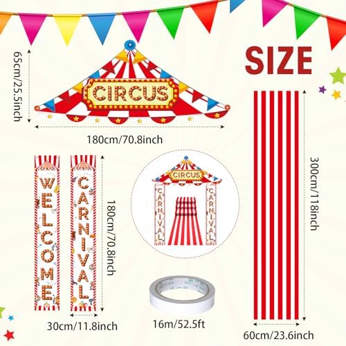 4 Pcs Carnival Entryway Decorations Party Set