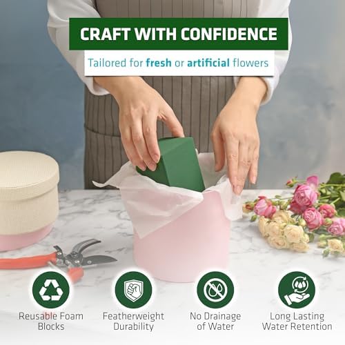 3 PCS Wet Floral Foam Blocks for Fresh Flowers and Decorations