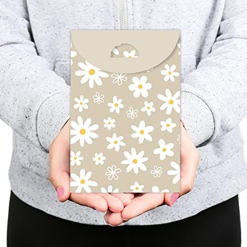 Big Dot of Happiness Tan Daisy Flowers Goodie Bags Set of 12