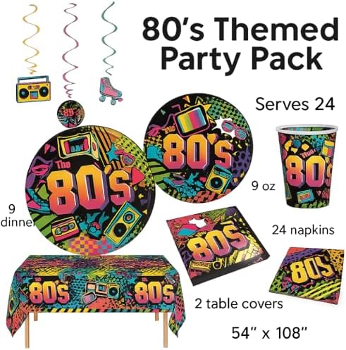 Oojami 80s Party Pack Serves 24 Guests