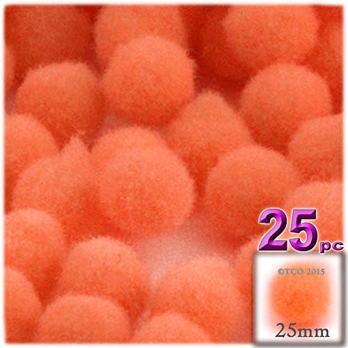 The Crafts Outlet 25-Piece Coffee Brown Pom Poms