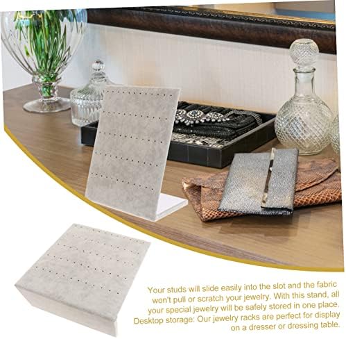 KESYOO 2pcs Vertical Earring Stand Flannelette Jewelry Display Holder for Earrings and Accessories