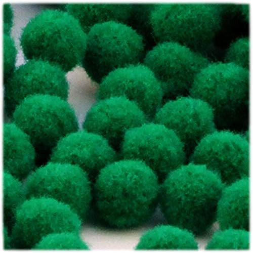 The Crafts Outlet 50-Piece Acrylic Pom Poms Emerald Green