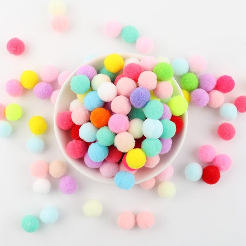 10mm 1600pcs Pompom Balls for DIY and Decor