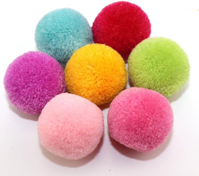 50Pcs Bag 30mm Pompom Balls for DIY Crafts