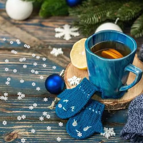 400 Pcs Mini Metal Snowflake Craft Decor