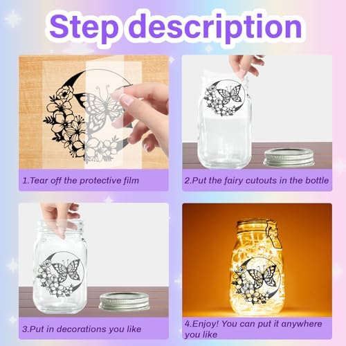 12Pcs Halloween Silhouette Mason Jar Decor