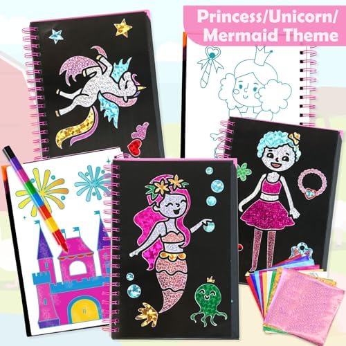 FUNNYBG Foil Art Craft Kit for Kids - Princess Design