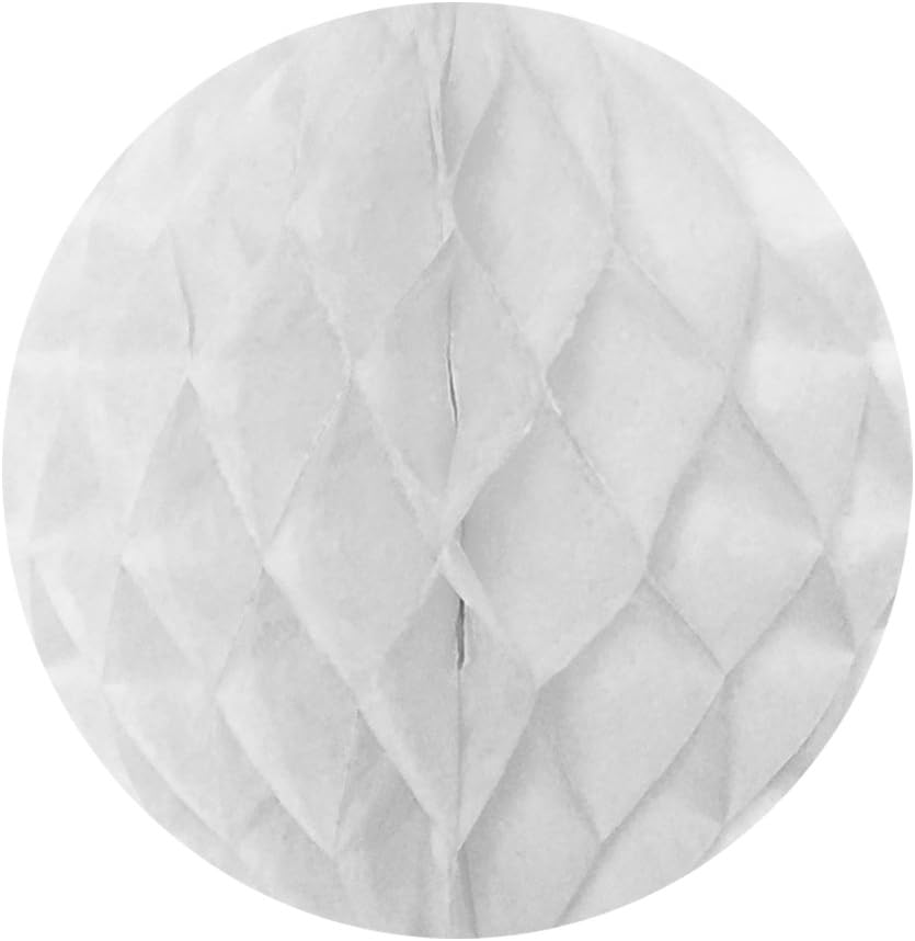 Wrapables 10 Inch Set of 3 Tissue Honeycomb Balls White