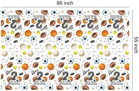 Sports 2nd Birthday Tablecloth Set 3 Pack