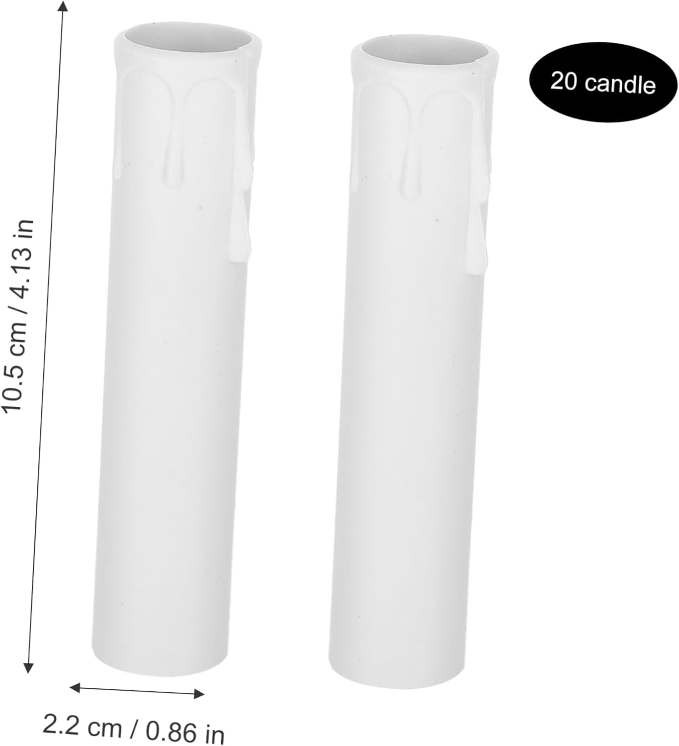 20Pcs Plastic Candle Tubes for Decorative Luminarias
