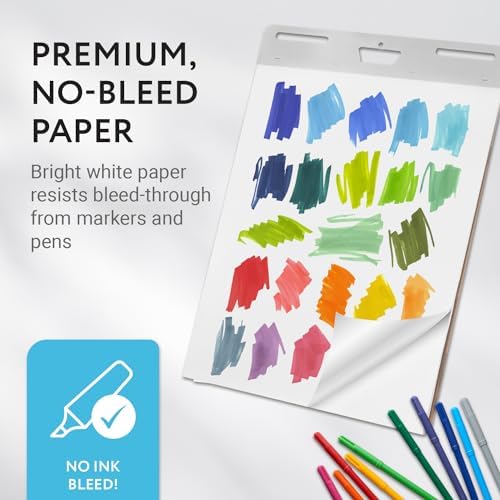 IMPRESA Large Sticky Easel Pads 5-Pack 25x30in White