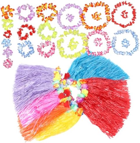 Zerodeko Hawaiian Luau Party Skirt Set for Adults