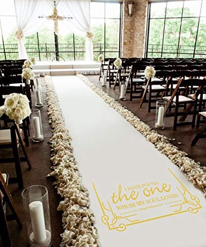 Wedding Aisle Runner 50ft X 3ft Gold Print